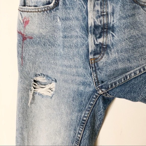 Boyish Tommy Jeans Women’s 24 His Girl Friday Straight High Rise Floral Paint - Picture 6 of 16